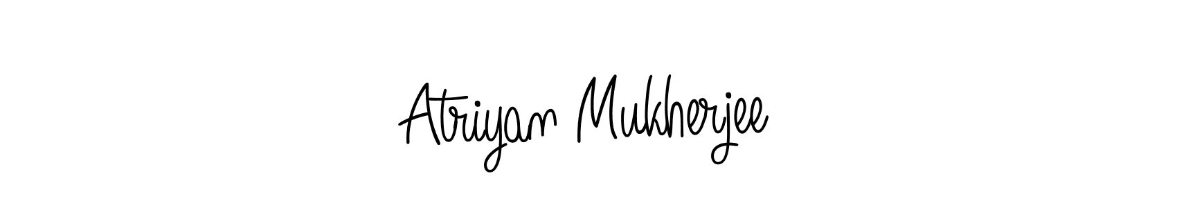 The best way (Angelique-Rose-font-FFP) to make a short signature is to pick only two or three words in your name. The name Atriyan Mukherjee include a total of six letters. For converting this name. Atriyan Mukherjee signature style 5 images and pictures png