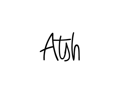 if you are searching for the best signature style for your name Atsh. so please give up your signature search. here we have designed multiple signature styles  using Angelique-Rose-font-FFP. Atsh signature style 5 images and pictures png