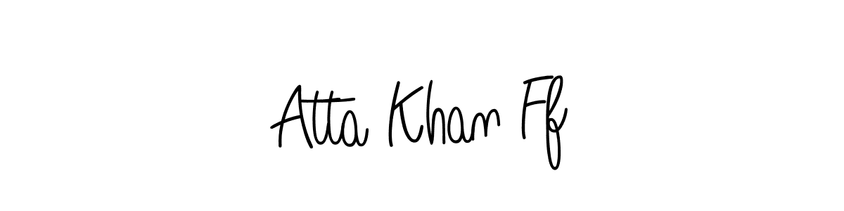 Atta Khan Ff stylish signature style. Best Handwritten Sign (Angelique-Rose-font-FFP) for my name. Handwritten Signature Collection Ideas for my name Atta Khan Ff. Atta Khan Ff signature style 5 images and pictures png