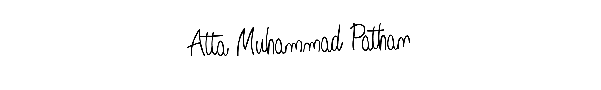 How to make Atta Muhammad Pathan name signature. Use Angelique-Rose-font-FFP style for creating short signs online. This is the latest handwritten sign. Atta Muhammad Pathan signature style 5 images and pictures png