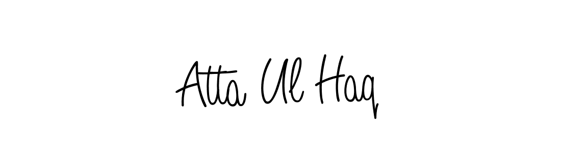 How to make Atta Ul Haq name signature. Use Angelique-Rose-font-FFP style for creating short signs online. This is the latest handwritten sign. Atta Ul Haq signature style 5 images and pictures png