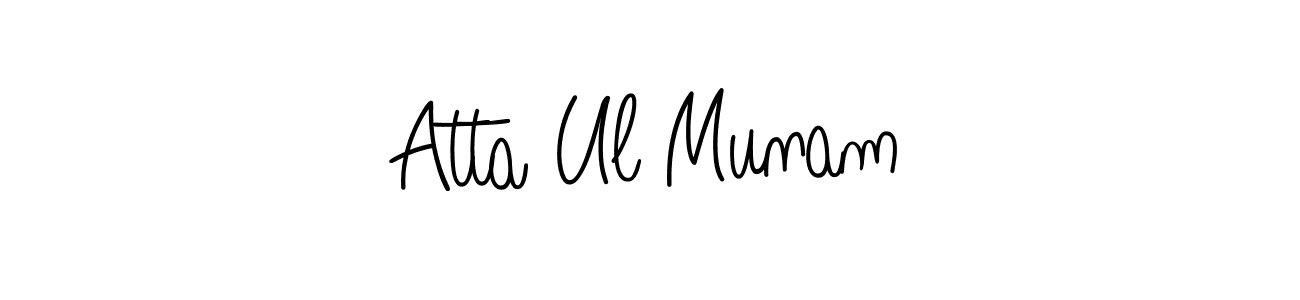 Design your own signature with our free online signature maker. With this signature software, you can create a handwritten (Angelique-Rose-font-FFP) signature for name Atta Ul Munam. Atta Ul Munam signature style 5 images and pictures png