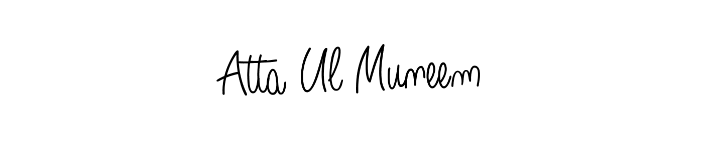 Atta Ul Muneem stylish signature style. Best Handwritten Sign (Angelique-Rose-font-FFP) for my name. Handwritten Signature Collection Ideas for my name Atta Ul Muneem. Atta Ul Muneem signature style 5 images and pictures png