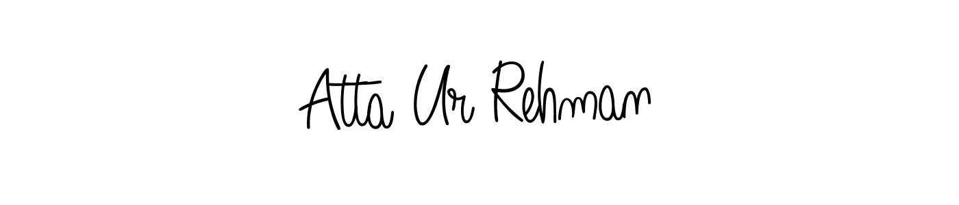 You should practise on your own different ways (Angelique-Rose-font-FFP) to write your name (Atta Ur Rehman) in signature. don't let someone else do it for you. Atta Ur Rehman signature style 5 images and pictures png