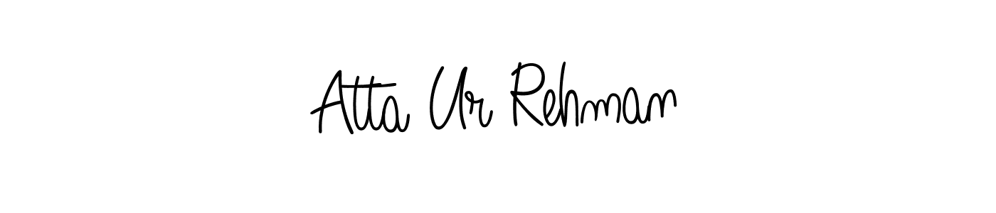 You should practise on your own different ways (Angelique-Rose-font-FFP) to write your name (Atta Ur Rehman) in signature. don't let someone else do it for you. Atta Ur Rehman signature style 5 images and pictures png