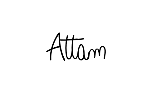 You should practise on your own different ways (Angelique-Rose-font-FFP) to write your name (Attam) in signature. don't let someone else do it for you. Attam signature style 5 images and pictures png
