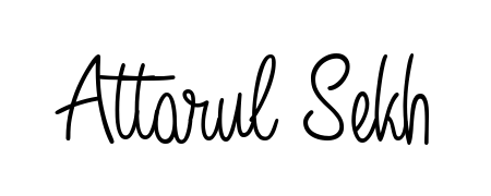 Check out images of Autograph of Attarul Sekh name. Actor Attarul Sekh Signature Style. Angelique-Rose-font-FFP is a professional sign style online. Attarul Sekh signature style 5 images and pictures png