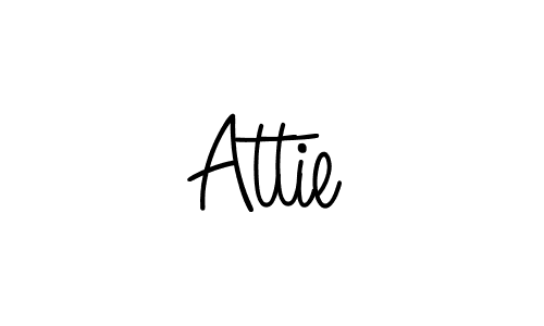 Make a beautiful signature design for name Attie. With this signature (Angelique-Rose-font-FFP) style, you can create a handwritten signature for free. Attie signature style 5 images and pictures png