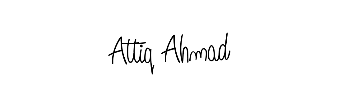 Attiq Ahmad stylish signature style. Best Handwritten Sign (Angelique-Rose-font-FFP) for my name. Handwritten Signature Collection Ideas for my name Attiq Ahmad. Attiq Ahmad signature style 5 images and pictures png