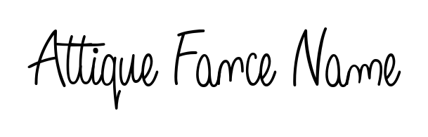 Looking for an artistic signature for Attique Fance Name? The Angelique-Rose-font-FFP calligraphy style gives a sophisticated flow suitable for business cards and emails. Attique Fance Name signature style 5 images and pictures png