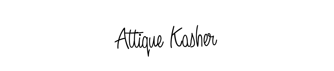The best way (Angelique-Rose-font-FFP) to make a short signature is to pick only two or three words in your name. The name Attique Kasher include a total of six letters. For converting this name. Attique Kasher signature style 5 images and pictures png