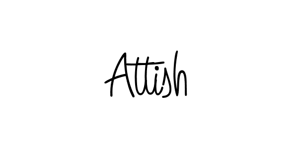 You should practise on your own different ways (Angelique-Rose-font-FFP) to write your name (Attish) in signature. don't let someone else do it for you. Attish signature style 5 images and pictures png