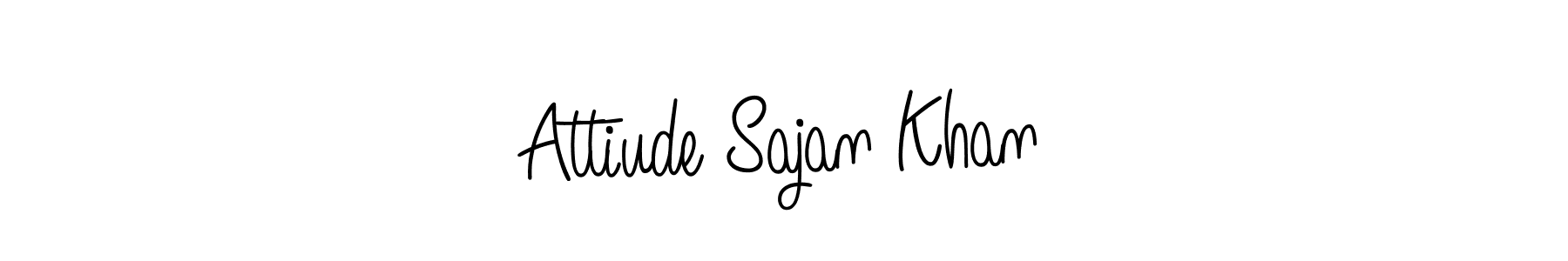 You should practise on your own different ways (Angelique-Rose-font-FFP) to write your name (Attiude Sajan Khan) in signature. don't let someone else do it for you. Attiude Sajan Khan signature style 5 images and pictures png