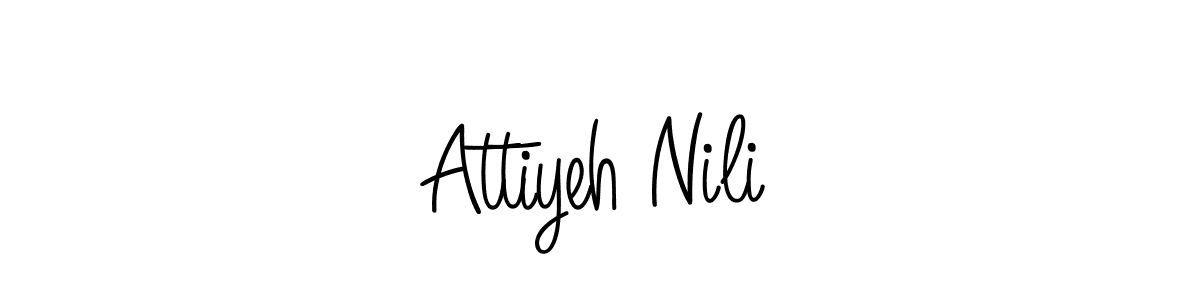You can use this online signature creator to create a handwritten signature for the name Attiyeh Nili. This is the best online autograph maker. Attiyeh Nili signature style 5 images and pictures png