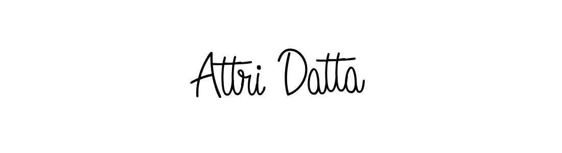 How to make Attri Datta name signature. Use Angelique-Rose-font-FFP style for creating short signs online. This is the latest handwritten sign. Attri Datta signature style 5 images and pictures png