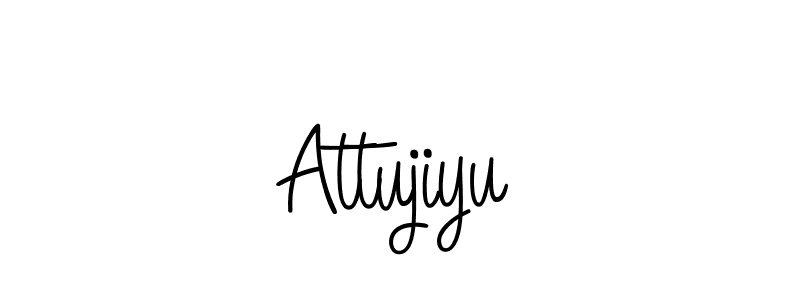 Use a signature maker to create a handwritten signature online. With this signature software, you can design (Angelique-Rose-font-FFP) your own signature for name Attujiyu. Attujiyu signature style 5 images and pictures png