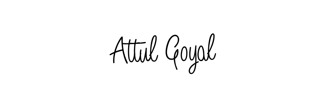 How to make Attul Goyal name signature. Use Angelique-Rose-font-FFP style for creating short signs online. This is the latest handwritten sign. Attul Goyal signature style 5 images and pictures png