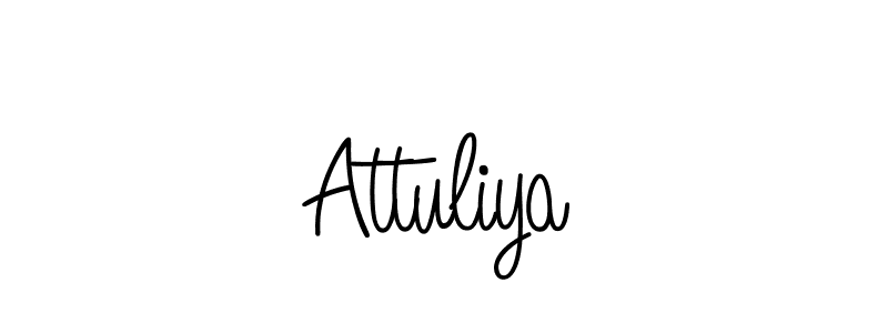 How to make Attuliya name signature. Use Angelique-Rose-font-FFP style for creating short signs online. This is the latest handwritten sign. Attuliya signature style 5 images and pictures png