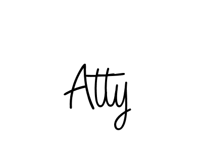 You should practise on your own different ways (Angelique-Rose-font-FFP) to write your name (Atty) in signature. don't let someone else do it for you. Atty signature style 5 images and pictures png