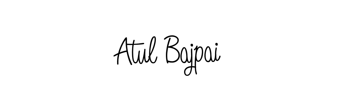 You should practise on your own different ways (Angelique-Rose-font-FFP) to write your name (Atul Bajpai) in signature. don't let someone else do it for you. Atul Bajpai signature style 5 images and pictures png