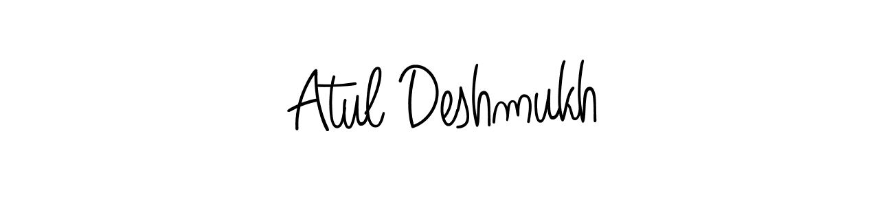 The best way (Angelique-Rose-font-FFP) to make a short signature is to pick only two or three words in your name. The name Atul Deshmukh include a total of six letters. For converting this name. Atul Deshmukh signature style 5 images and pictures png