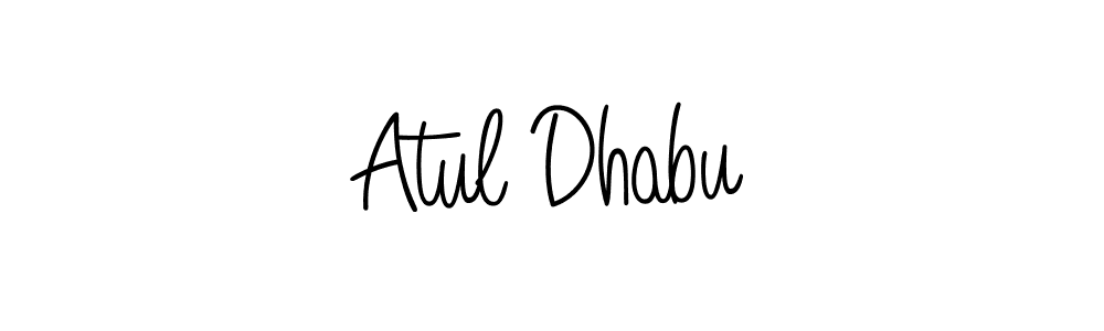 Also we have Atul Dhabu name is the best signature style. Create professional handwritten signature collection using Angelique-Rose-font-FFP autograph style. Atul Dhabu signature style 5 images and pictures png
