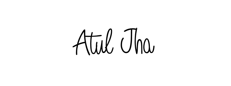 You should practise on your own different ways (Angelique-Rose-font-FFP) to write your name (Atul Jha) in signature. don't let someone else do it for you. Atul Jha signature style 5 images and pictures png