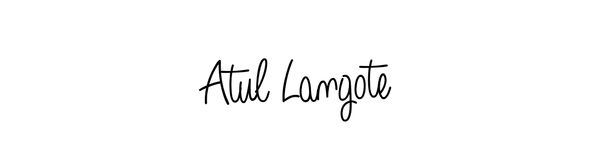 Make a beautiful signature design for name Atul Langote. With this signature (Angelique-Rose-font-FFP) style, you can create a handwritten signature for free. Atul Langote signature style 5 images and pictures png