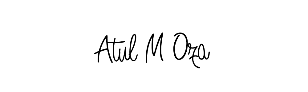 How to make Atul M Oza signature? Angelique-Rose-font-FFP is a professional autograph style. Create handwritten signature for Atul M Oza name. Atul M Oza signature style 5 images and pictures png