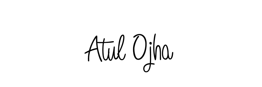 Design your own signature with our free online signature maker. With this signature software, you can create a handwritten (Angelique-Rose-font-FFP) signature for name Atul Ojha. Atul Ojha signature style 5 images and pictures png