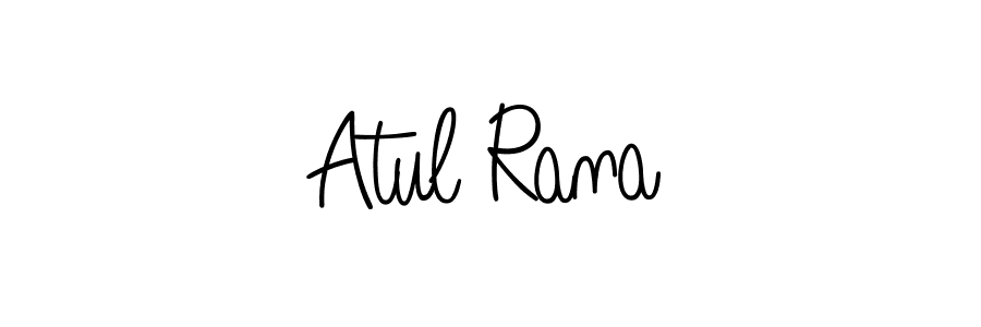 Use a signature maker to create a handwritten signature online. With this signature software, you can design (Angelique-Rose-font-FFP) your own signature for name Atul Rana. Atul Rana signature style 5 images and pictures png