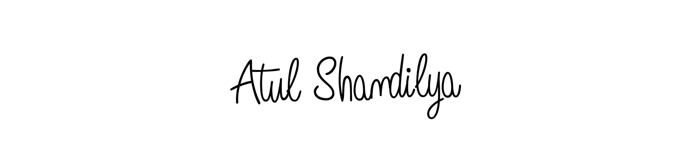 Atul Shandilya stylish signature style. Best Handwritten Sign (Angelique-Rose-font-FFP) for my name. Handwritten Signature Collection Ideas for my name Atul Shandilya. Atul Shandilya signature style 5 images and pictures png
