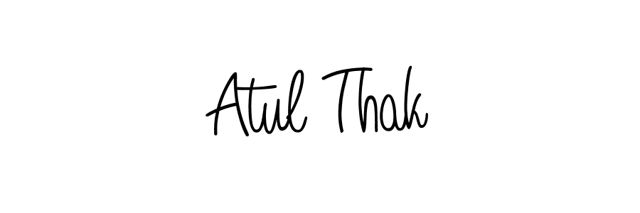 Atul Thak stylish signature style. Best Handwritten Sign (Angelique-Rose-font-FFP) for my name. Handwritten Signature Collection Ideas for my name Atul Thak. Atul Thak signature style 5 images and pictures png