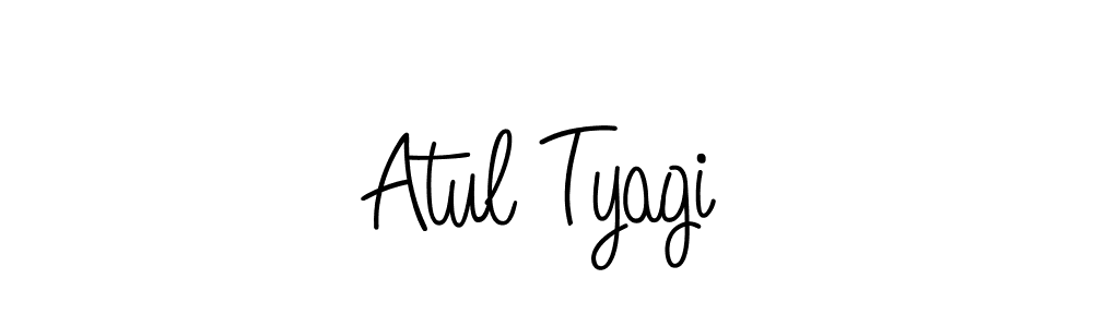 Use a signature maker to create a handwritten signature online. With this signature software, you can design (Angelique-Rose-font-FFP) your own signature for name Atul Tyagi. Atul Tyagi signature style 5 images and pictures png