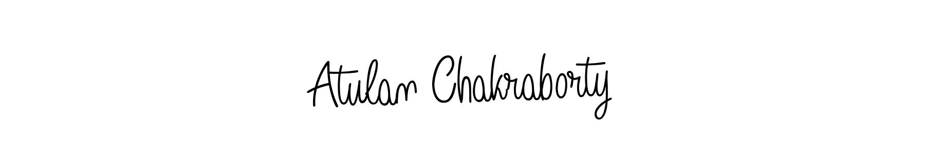 The best way (Angelique-Rose-font-FFP) to make a short signature is to pick only two or three words in your name. The name Atulan Chakraborty include a total of six letters. For converting this name. Atulan Chakraborty signature style 5 images and pictures png
