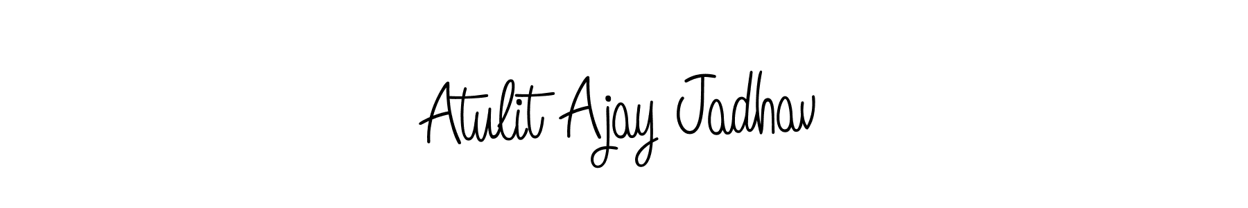 How to make Atulit Ajay Jadhav name signature. Use Angelique-Rose-font-FFP style for creating short signs online. This is the latest handwritten sign. Atulit Ajay Jadhav signature style 5 images and pictures png