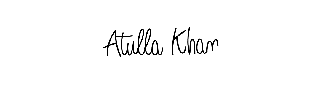 The best way (Angelique-Rose-font-FFP) to make a short signature is to pick only two or three words in your name. The name Atulla Khan include a total of six letters. For converting this name. Atulla Khan signature style 5 images and pictures png