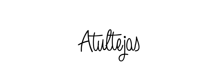 Use a signature maker to create a handwritten signature online. With this signature software, you can design (Angelique-Rose-font-FFP) your own signature for name Atultejas. Atultejas signature style 5 images and pictures png
