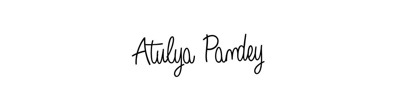 You should practise on your own different ways (Angelique-Rose-font-FFP) to write your name (Atulya Pandey) in signature. don't let someone else do it for you. Atulya Pandey signature style 5 images and pictures png