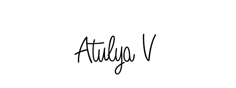 Best and Professional Signature Style for Atulya V. Angelique-Rose-font-FFP Best Signature Style Collection. Atulya V signature style 5 images and pictures png