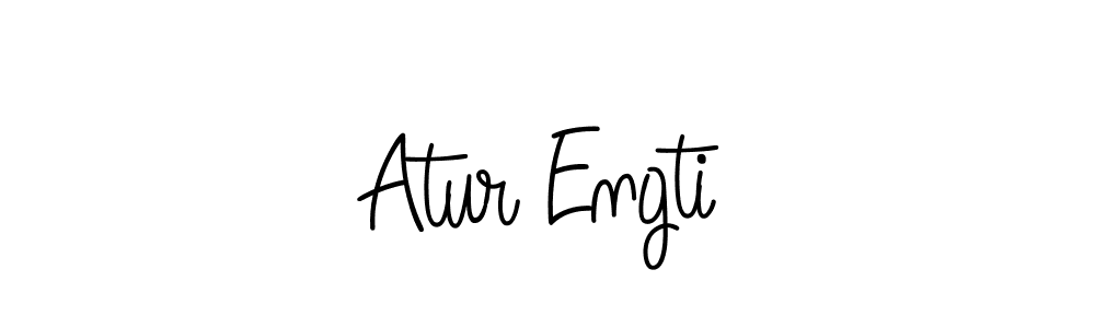 Use a signature maker to create a handwritten signature online. With this signature software, you can design (Angelique-Rose-font-FFP) your own signature for name Atur Engti. Atur Engti signature style 5 images and pictures png