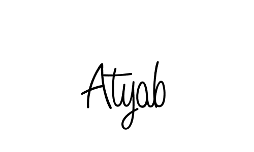 Once you've used our free online signature maker to create your best signature Angelique-Rose-font-FFP style, it's time to enjoy all of the benefits that Atyab name signing documents. Atyab signature style 5 images and pictures png