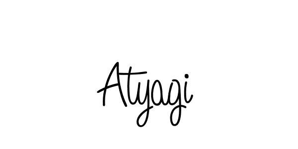 Make a beautiful signature design for name Atyagi. With this signature (Angelique-Rose-font-FFP) style, you can create a handwritten signature for free. Atyagi signature style 5 images and pictures png