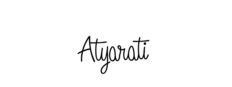 Design your own signature with our free online signature maker. With this signature software, you can create a handwritten (Angelique-Rose-font-FFP) signature for name Atyarati. Atyarati signature style 5 images and pictures png