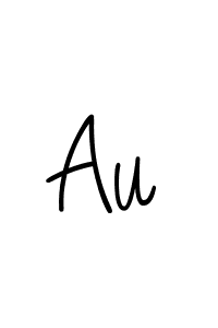 Create a beautiful signature design for name Au. With this signature (Angelique-Rose-font-FFP) fonts, you can make a handwritten signature for free. Au signature style 5 images and pictures png