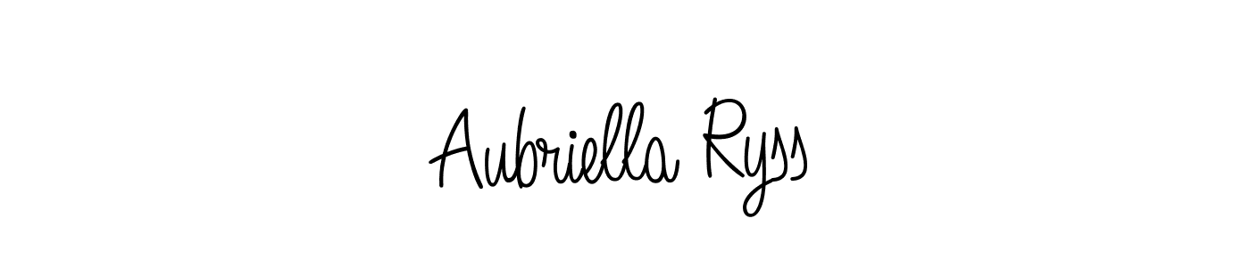 This is the best signature style for the Aubriella Ryss name. Also you like these signature font (Angelique-Rose-font-FFP). Mix name signature. Aubriella Ryss signature style 5 images and pictures png