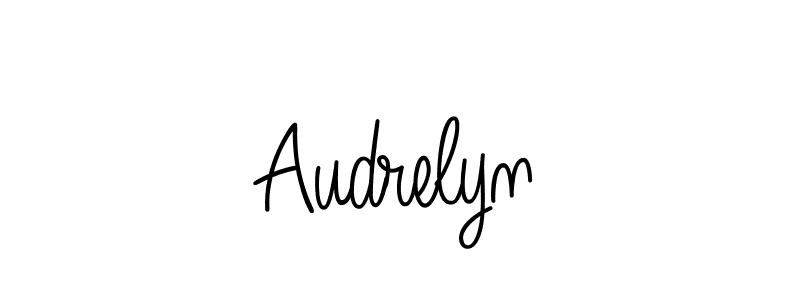Use a signature maker to create a handwritten signature online. With this signature software, you can design (Angelique-Rose-font-FFP) your own signature for name Audrelyn. Audrelyn signature style 5 images and pictures png