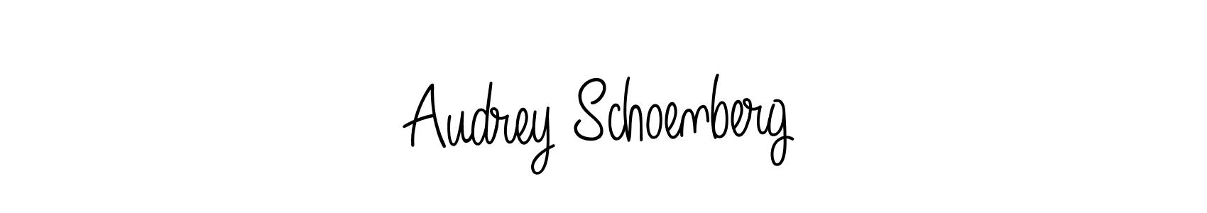 The best way (Angelique-Rose-font-FFP) to make a short signature is to pick only two or three words in your name. The name Audrey Schoenberg include a total of six letters. For converting this name. Audrey Schoenberg signature style 5 images and pictures png