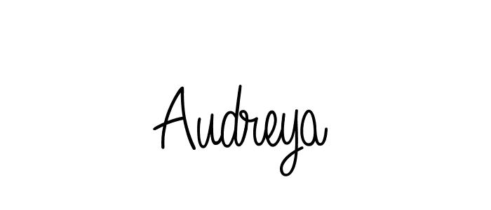 You should practise on your own different ways (Angelique-Rose-font-FFP) to write your name (Audreya) in signature. don't let someone else do it for you. Audreya signature style 5 images and pictures png