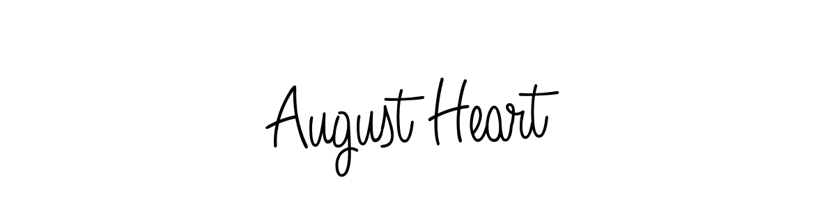 How to make August Heart name signature. Use Angelique-Rose-font-FFP style for creating short signs online. This is the latest handwritten sign. August Heart signature style 5 images and pictures png